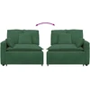 Modulinė sofa su porankiais ir pagalvėlėmis, tamsiai žalia, 100 cm