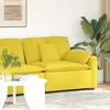 Modulinė sofa su porankiais ir pagalvėlėmis, šviesiai geltona, 100 cm