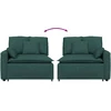 Modulinė sofa su porankiais ir pagalvėlėmis, tamsiai žalia, 100 cm