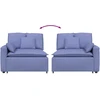 Modulinė sofa su porankiu, džinsinės mėlynos spalvos, 100 cm