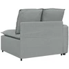 Modulinė sofa su porankiu ir pagalvėlėmis, šviesiai pilka, 100 cm