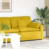 Modulinė sofa su porankiu ir pagalvėlėmis, geltona, 100 cm