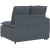 Modulinė sofa su porankiu ir pagalvėlėmis, tamsiai pilka, 100 cm