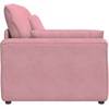 Modulinė sofa su porankiu ir pagalvėlėmis, rožinė, 100 cm