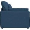 Modulinė sofa su porankiu ir pagalvėlėmis, mėlyna, 100 cm