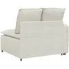 Modulinė sofa su porankiu ir pagalvėlėmis, kreminės spalvos, 100 cm
