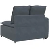 Modulinė sofa su porankiu ir pagalvėlėmis, tamsiai pilka, 100 cm
