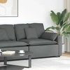 Modulinė sofa su porankiu ir pagalvėlėmis, tamsiai pilka, 100 cm