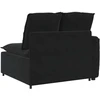 Modulinė sofa su porankiu ir pagalvėlėmis, juoda, 100 cm