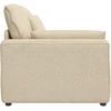 Modulinė sofa su porankiu ir pagalvėlėmis, kreminės spalvos, 100 cm