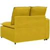 Modulinė sofa su porankiu ir pagalvėlėmis, geltona, 100 cm