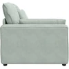 Modulinė sofa su porankiu ir pagalvėlėmis, šviesiai pilka, 100 cm