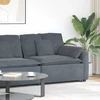 Modulinė sofa su porankiu ir pagalvėlėmis, tamsiai pilka, 100 cm
