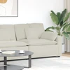 Modulinė sofa su porankiu ir pagalvėlėmis, kreminės spalvos, 100 cm