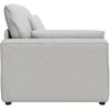 Modulinė sofa su porankiu ir pagalvėlėmis, pilka, 100 cm