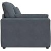 Modulinė sofa su porankiu ir pagalvėlėmis, tamsiai pilka, 100 cm
