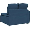 Modulinė sofa su porankiu ir pagalvėlėmis, mėlyna, 100 cm
