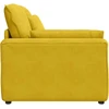 Modulinė sofa su porankiu ir pagalvėlėmis, geltona, 100 cm
