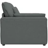 Modulinė sofa su porankiu ir pagalvėlėmis, tamsiai pilka, 100 cm