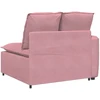Modulinė sofa su porankiu ir pagalvėlėmis, rožinė, 100 cm