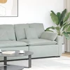 Modulinė sofa su porankiu ir pagalvėlėmis, šviesiai pilka, 100 cm