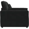 Modulinė sofa su porankiu ir pagalvėlėmis, juoda, 100 cm