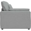 Modulinė sofa su porankiu ir pagalvėlėmis, šviesiai pilka, 100 cm