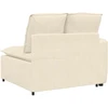 Modulinė sofa su porankiu ir pagalvėlėmis, kreminės spalvos, 100 cm