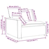 Modulinė sofa su porankiu ir pagalvėlėmis, kreminės spalvos, 100 cm