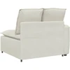 Modulinė sofa su porankiu ir pagalvėlėmis, kreminės spalvos, 100 cm