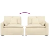 Modulinė sofa su porankiu ir pagalvėlėmis, kreminės spalvos, 100 cm