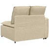 Modulinė sofa su porankiu ir pagalvėlėmis, kreminės spalvos, 100 cm