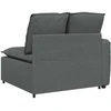 Modulinė sofa su porankiu ir pagalvėlėmis, tamsiai pilka, 100 cm