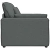 Modulinė sofa su porankiu ir pagalvėlėmis, tamsiai pilka, 100 cm