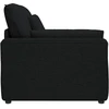 Modulinė sofa su porankiu ir pagalvėlėmis, juoda, 100 cm