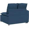 Modulinė sofa su porankiu ir pagalvėlėmis, mėlyna, 100 cm