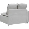 Modulinė sofa su porankiu ir pagalvėlėmis, pilka, 100 cm