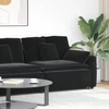 Modulinė sofa su porankiu ir pagalvėlėmis, juoda, 100 cm