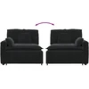 Modulinė sofa su porankiu ir pagalvėlėmis, juoda, 100 cm