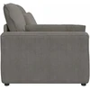 Modulinė sofa su porankiu ir pagalvėlėmis, šviesiai pilka, 100 cm