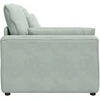 Modulinė sofa su porankiu ir pagalvėlėmis, šviesiai pilka, 100 cm