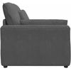 Modulinė sofa su porankiu ir pagalvėlėmis, tamsiai pilka, 100 cm