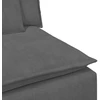 Modulinė sofa su porankiu ir pagalvėlėmis, tamsiai pilka, 100 cm