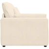 Modulinė sofa su porankiu ir pagalvėlėmis, kreminės spalvos, 100 cm