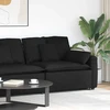 Modulinė sofa su porankiu ir pagalvėlėmis, juoda, 100 cm
