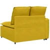 Modulinė sofa su porankiu ir pagalvėlėmis, geltona, 100 cm