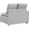 Modulinė sofa su porankiu ir pagalvėlėmis, pilka, 100 cm
