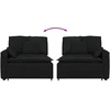 Modulinė sofa su porankiu ir pagalvėlėmis, juoda, 100 cm