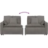 Modulinė sofa su porankiu ir pagalvėlėmis, šviesiai pilka, 100 cm