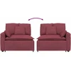Modulinė sofa su porankiu, vyno raudonos spalvos, 100 cm